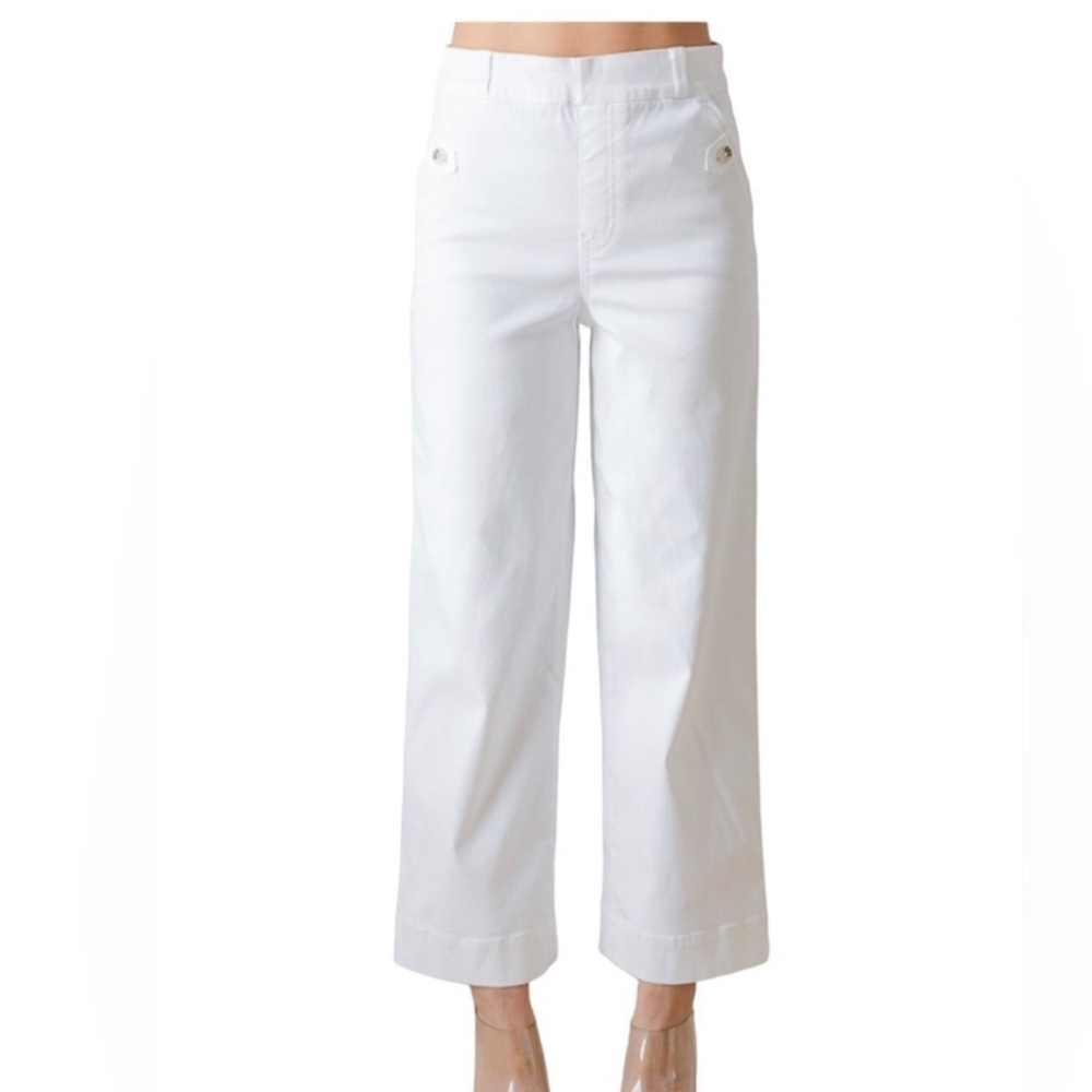 Spanx Twill cropped Leg White Denim Jeans
